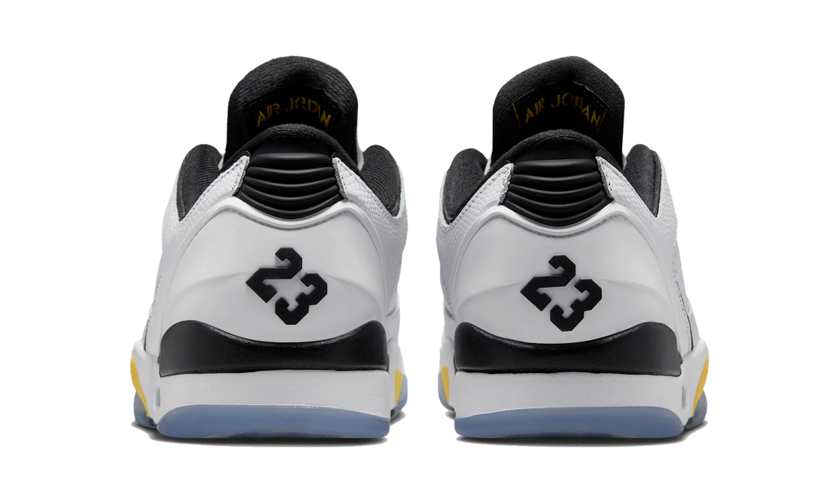 Overkicks - Air Jordan Sixty Plus Low White/Tour Yellow/Black (IH2047-103) - detalle talón