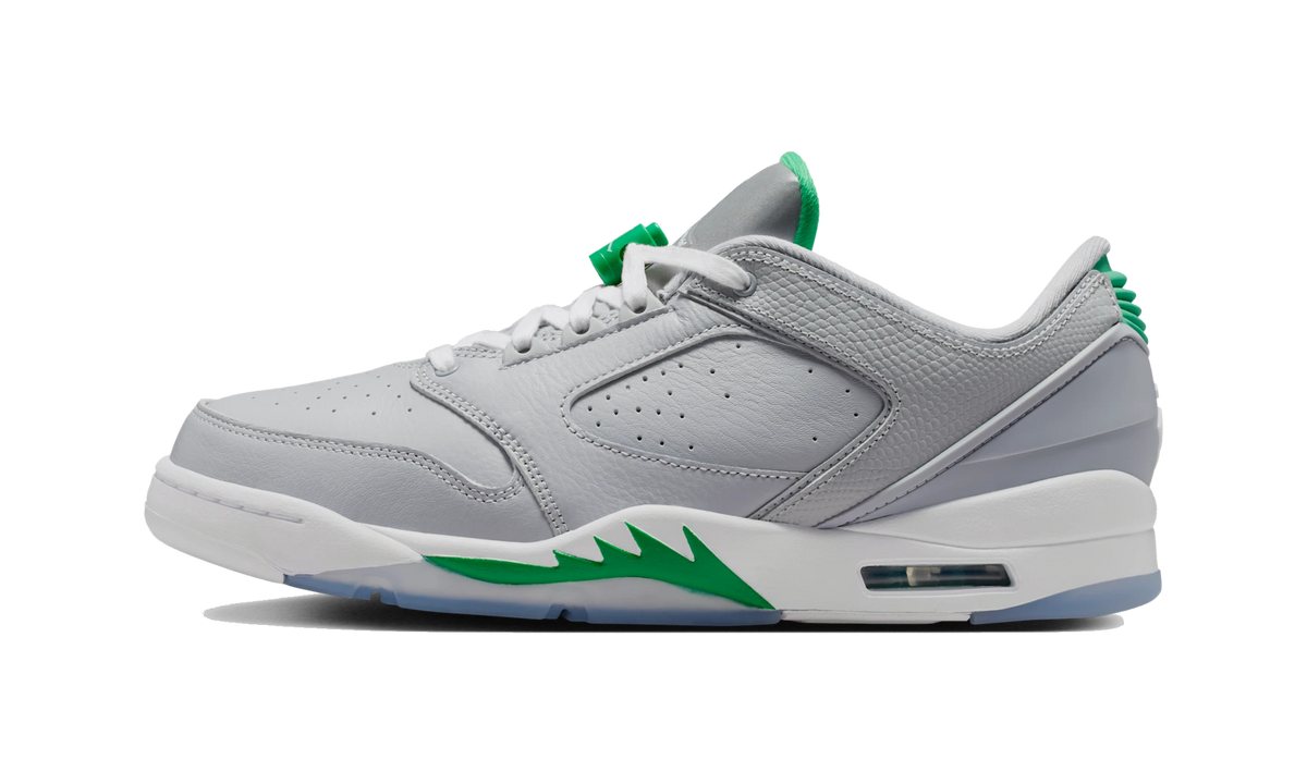Overkicks - Air Jordan Sixty Plus Low Wolf Grey Lucky Green (IH2047-001) - vista lateral