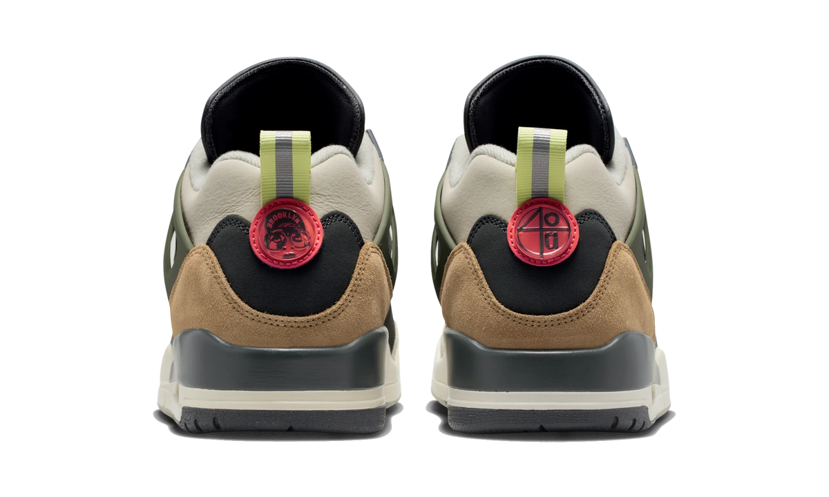 Overkicks - Air Jordan Spizike Low Anthracite Mango Cargo Khaki (FQ1759-007) - detalle talón