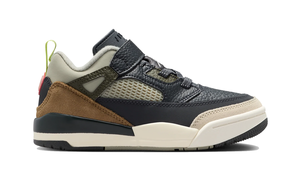 Overkicks - Air Jordan Spizike Low Anthracite Mango Cargo Khaki (PS) (FQ3951-007) - imagen 4