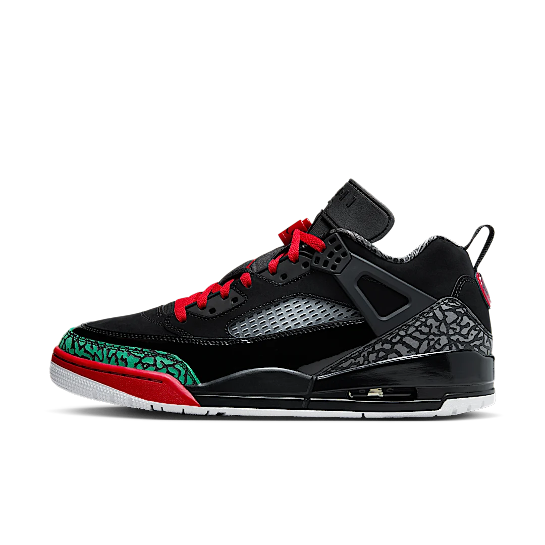 Overkicks - Air Jordan Spizike Low Black Classic Green White Varsity Red (FQ1759-060) - vista lateral
