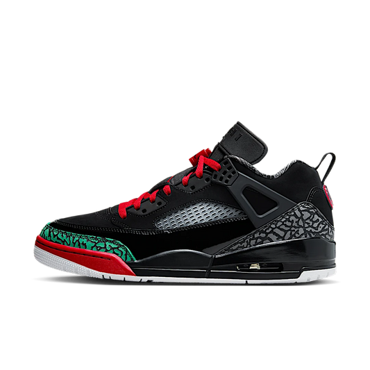 Overkicks - Air Jordan Spizike Low Black Classic Green White Varsity Red (FQ1759-060) - vista lateral