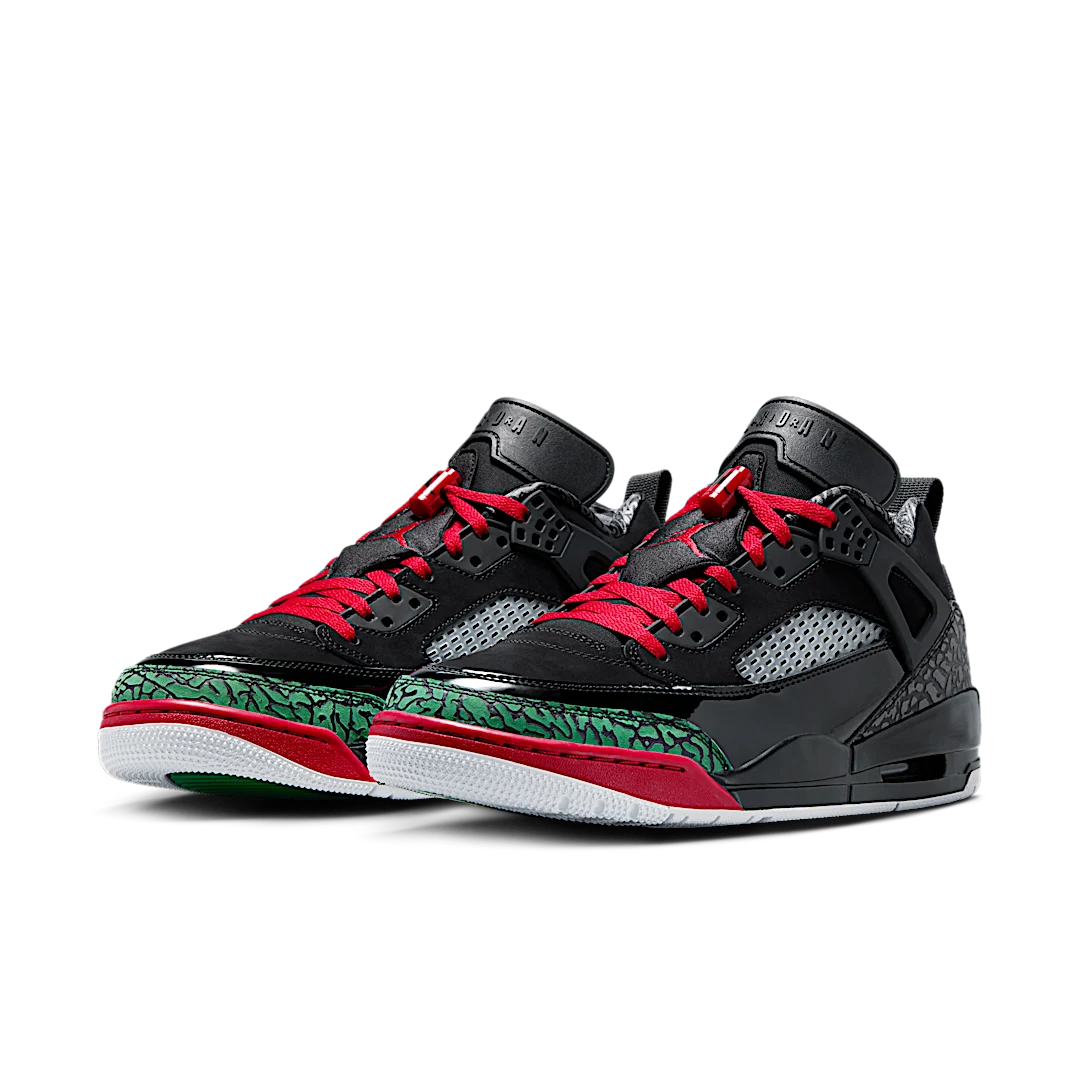 Overkicks - Air Jordan Spizike Low Black Classic Green White Varsity Red (FQ1759-060) - vista trasera