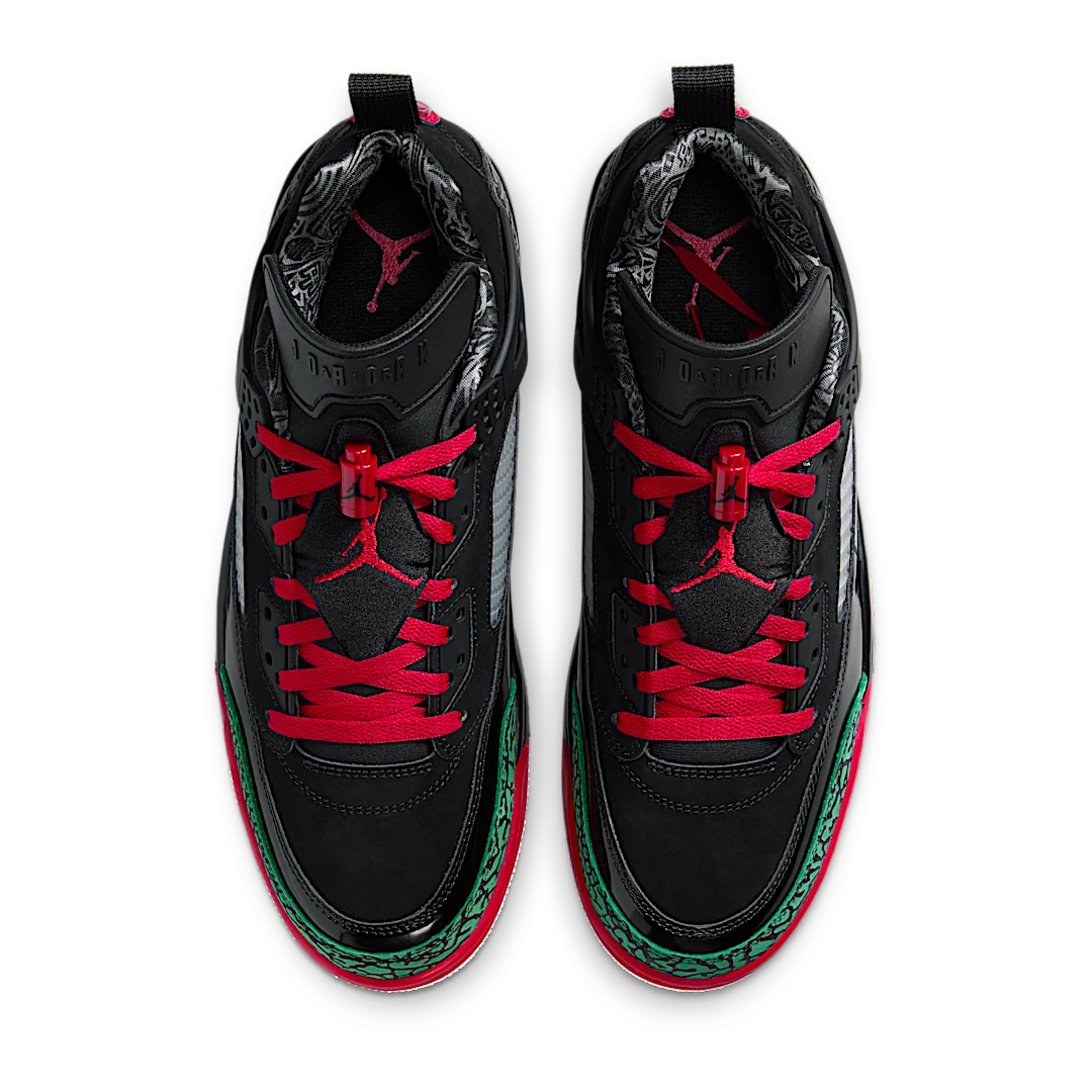 Overkicks - Air Jordan Spizike Low Black Classic Green White Varsity Red (FQ1759-060) - par completo