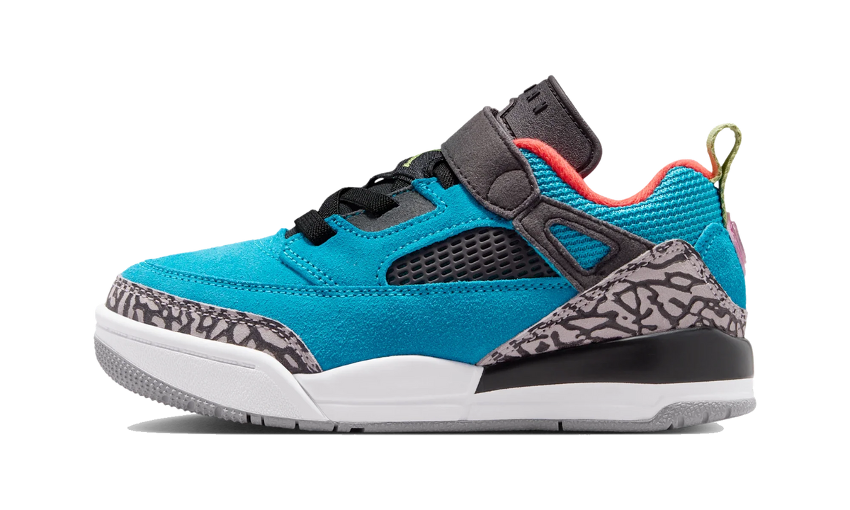 Overkicks - Air Jordan Spizike Low Neo Turquoise Light Crimson (PS) (FQ3951-402) - vista lateral