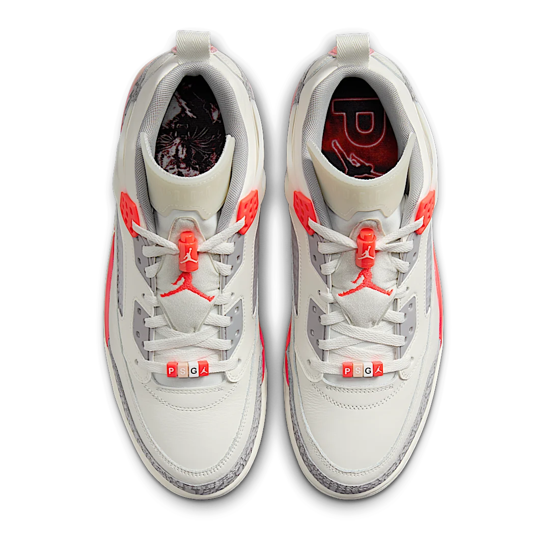 Overkicks - Air Jordan Spizike Low PSG Paris Saint-Germain Sail Infrared (HF8827-100) - par completo