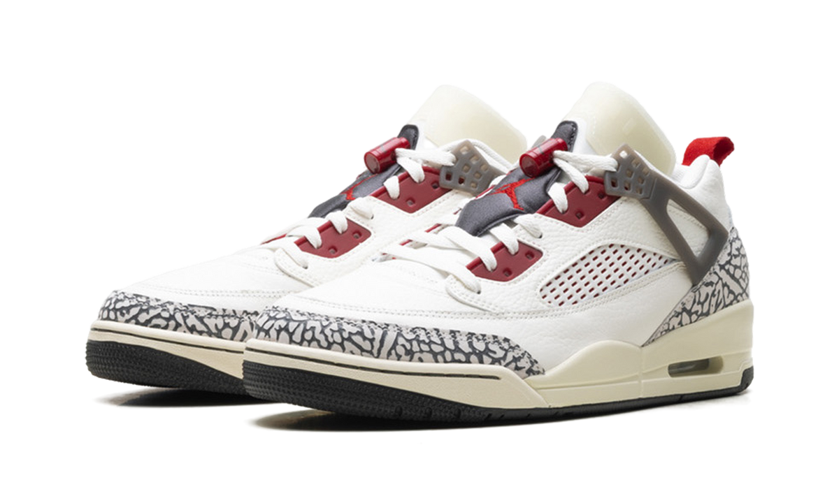 Overkicks - Air Jordan Spizike Low Sail Anthracite Coconut Milk Varsity Red (FQ1759-116) - vista trasera