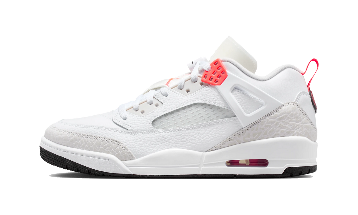 Overkicks - Air Jordan Spizike Low White Bright Crimson (IQ0305-100) - vista lateral