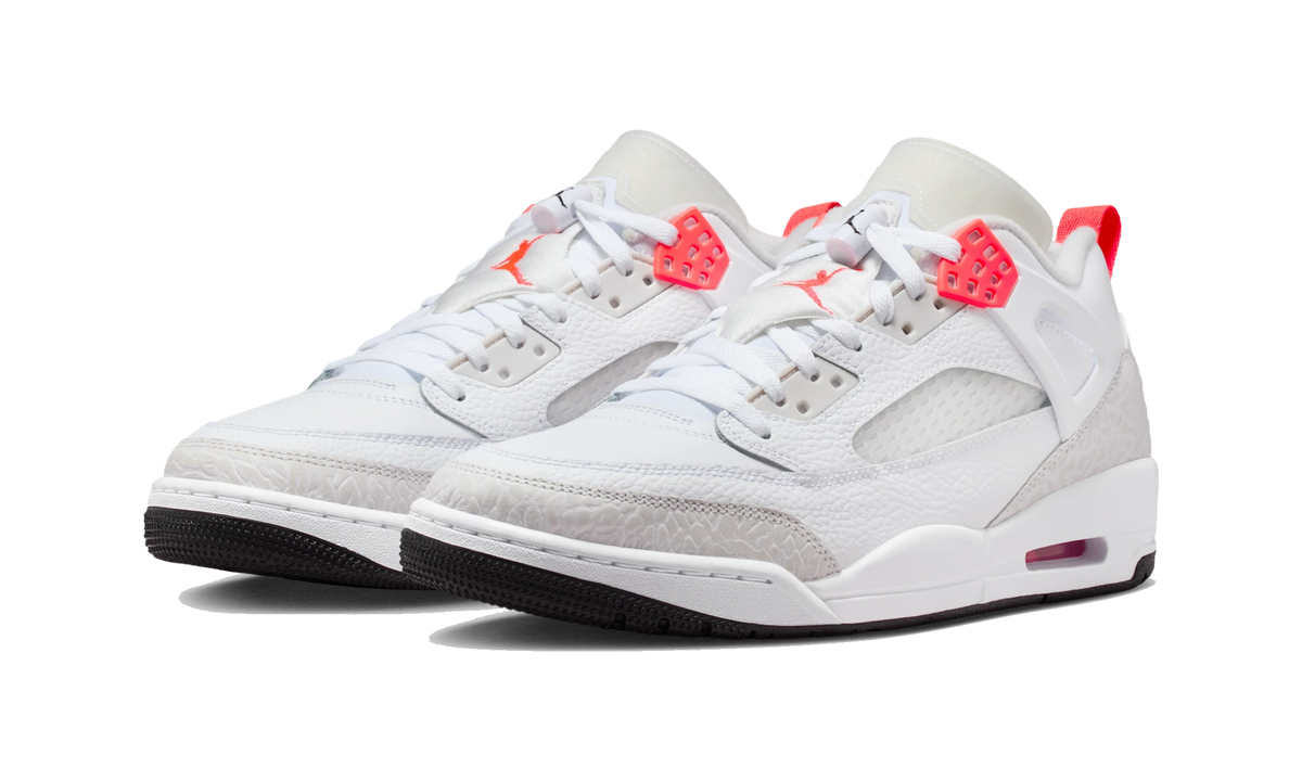 Overkicks - Air Jordan Spizike Low White Bright Crimson (IQ0305-100) - vista trasera