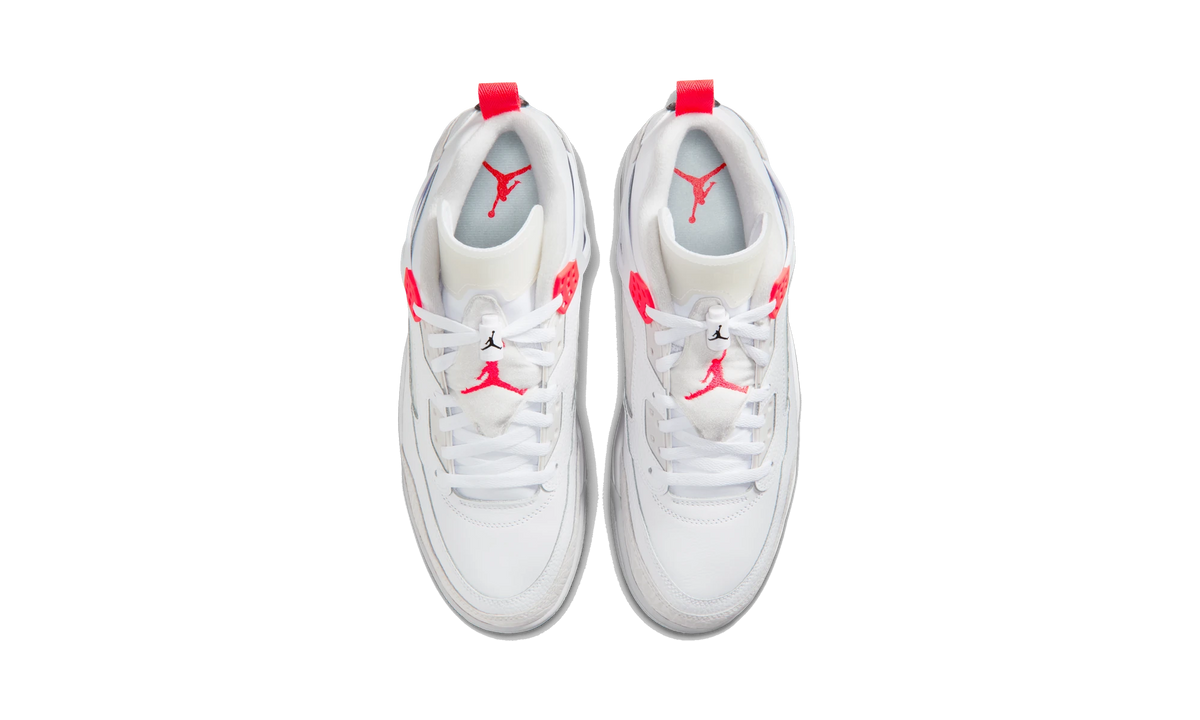 Overkicks - Air Jordan Spizike Low White Bright Crimson (IQ0305-100) - vista superior