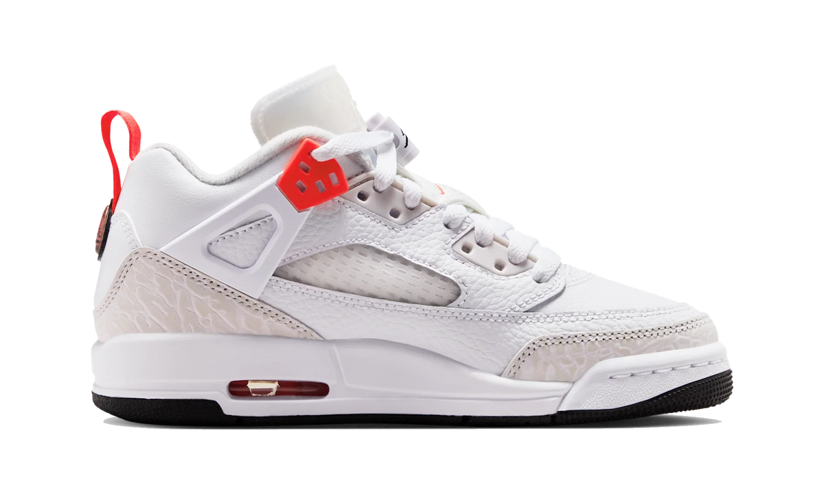 Overkicks - Air Jordan Spizike Low White Bright Crimson (GS) (IQ0320-100) - imagen 4