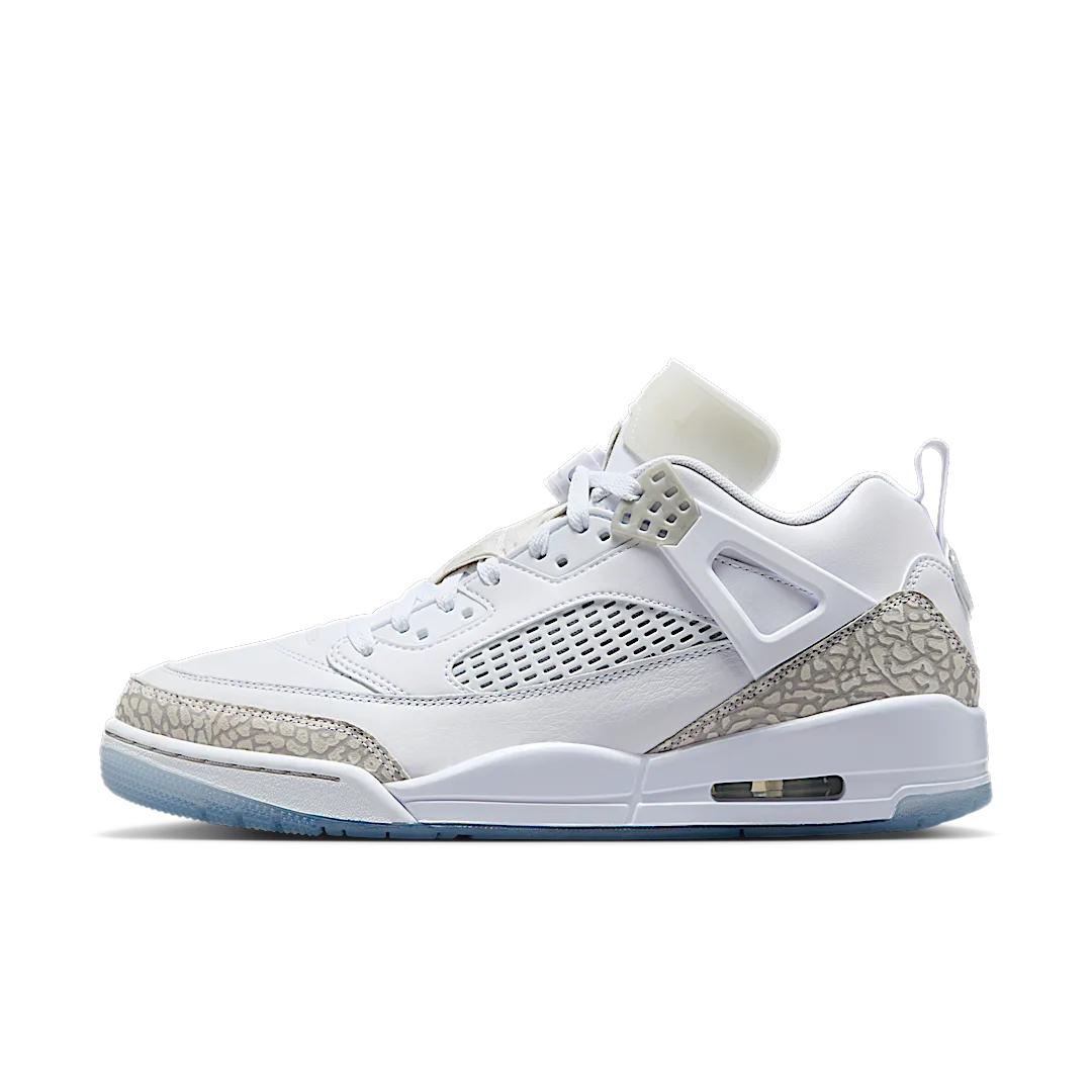 Overkicks - Air Jordan Spizike Low White Metallic Silver Barely Blue Neutral Grey (FQ1759-103) - vista lateral