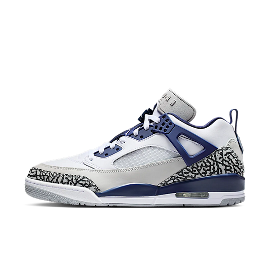 Overkicks - Air Jordan Spizike Low White Neutral Grey Anthracite Midnight Navy (FQ1759-140) - vista lateral