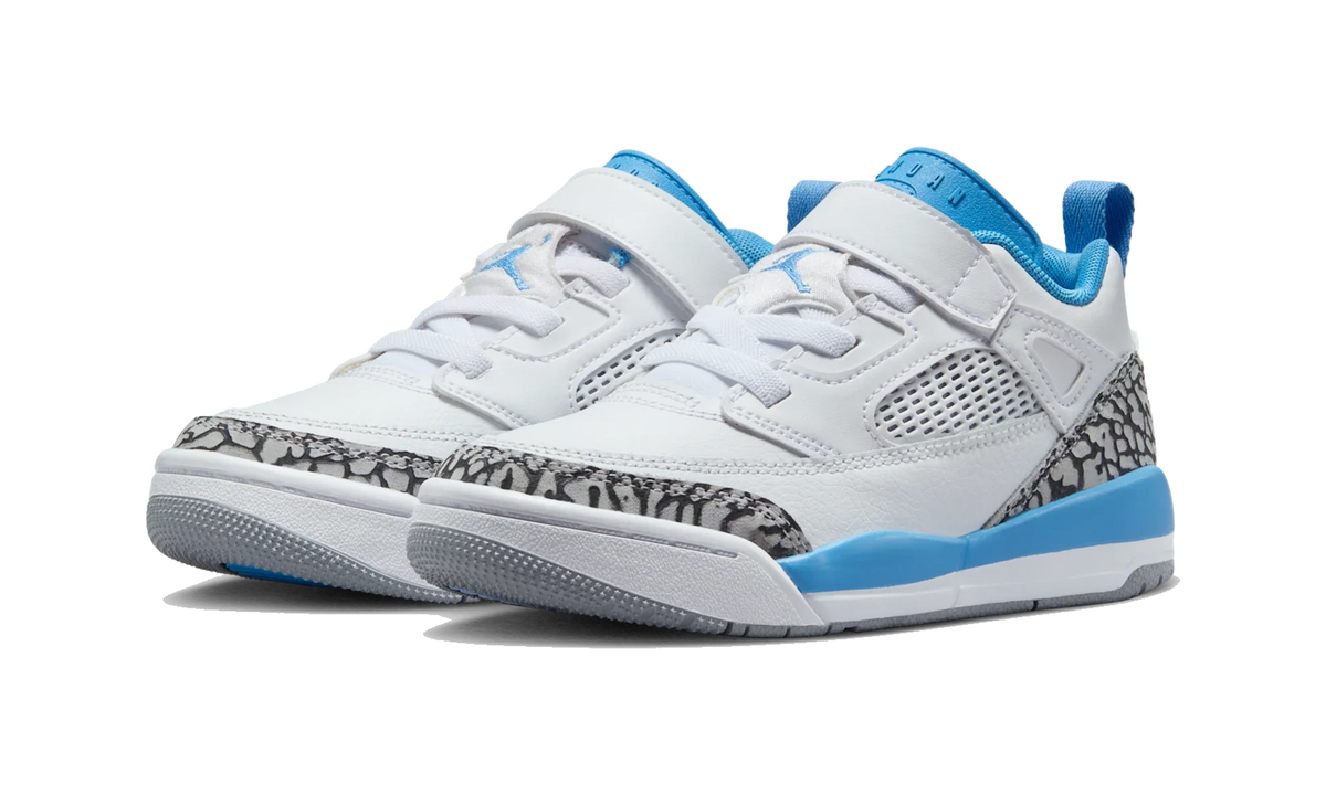 Overkicks - Air Jordan Spizike Low White Wolf Grey Anthracite University Blue (PS) (FQ3951-141) - imagen 2