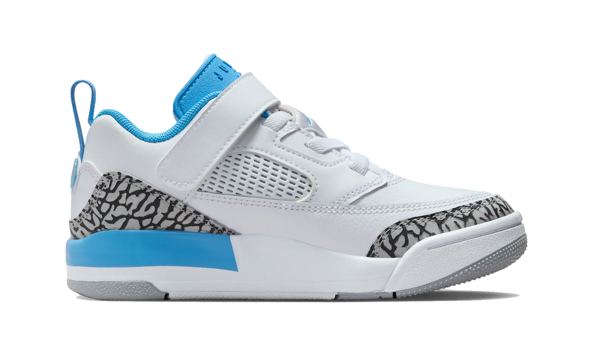 Overkicks - Air Jordan Spizike Low White Wolf Grey Anthracite University Blue (PS) (FQ3951-141) - imagen 4