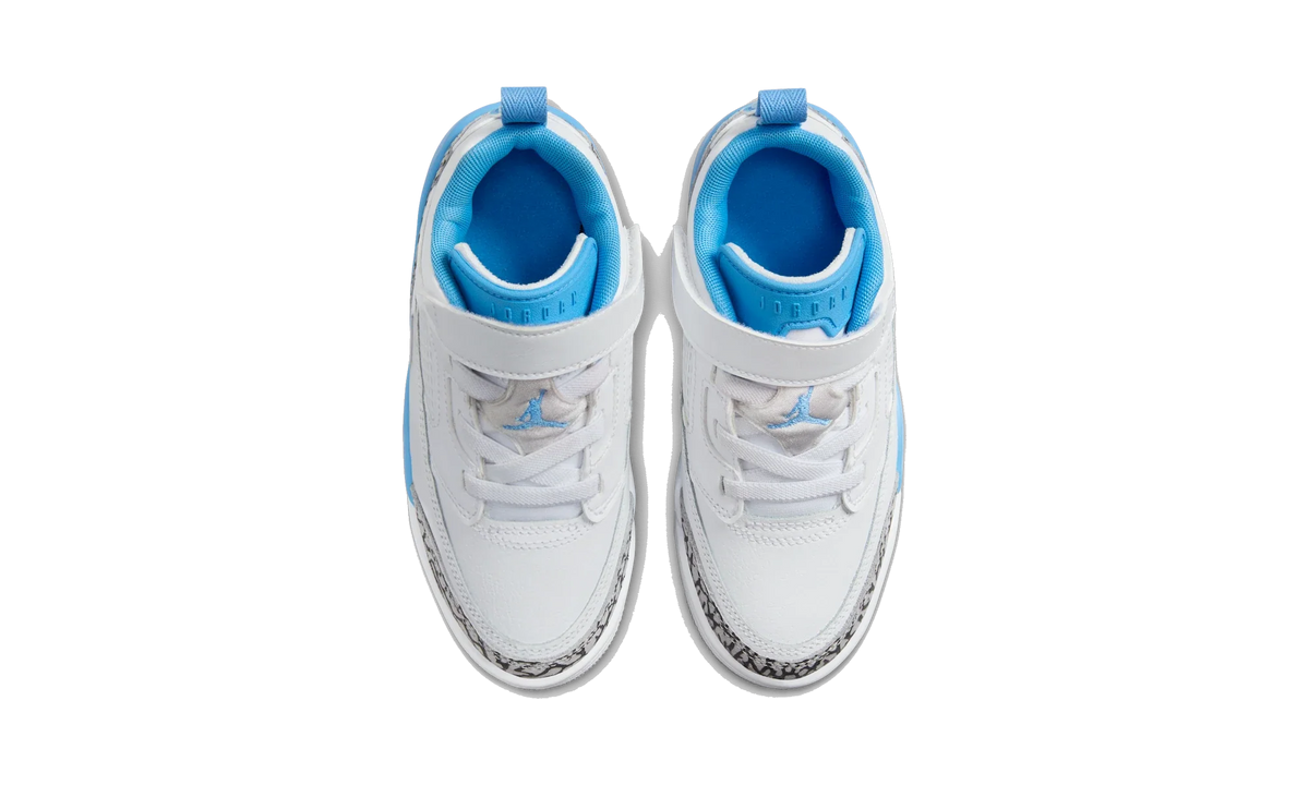 Overkicks - Air Jordan Spizike Low White Wolf Grey Anthracite University Blue (PS) (FQ3951-141) - imagen 5