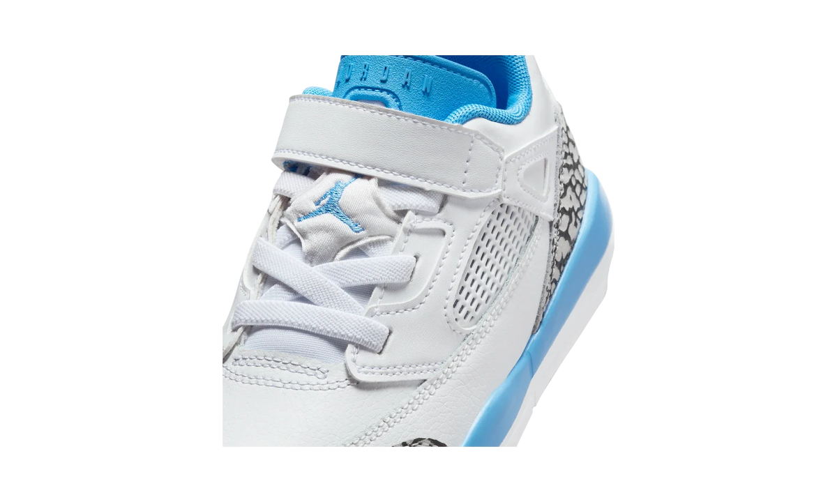 Overkicks - Air Jordan Spizike Low White Wolf Grey Anthracite University Blue (PS) (FQ3951-141) - imagen 7