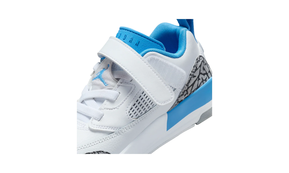 Overkicks - Air Jordan Spizike Low White Wolf Grey Anthracite University Blue (PS) (FQ3951-141) - imagen 9