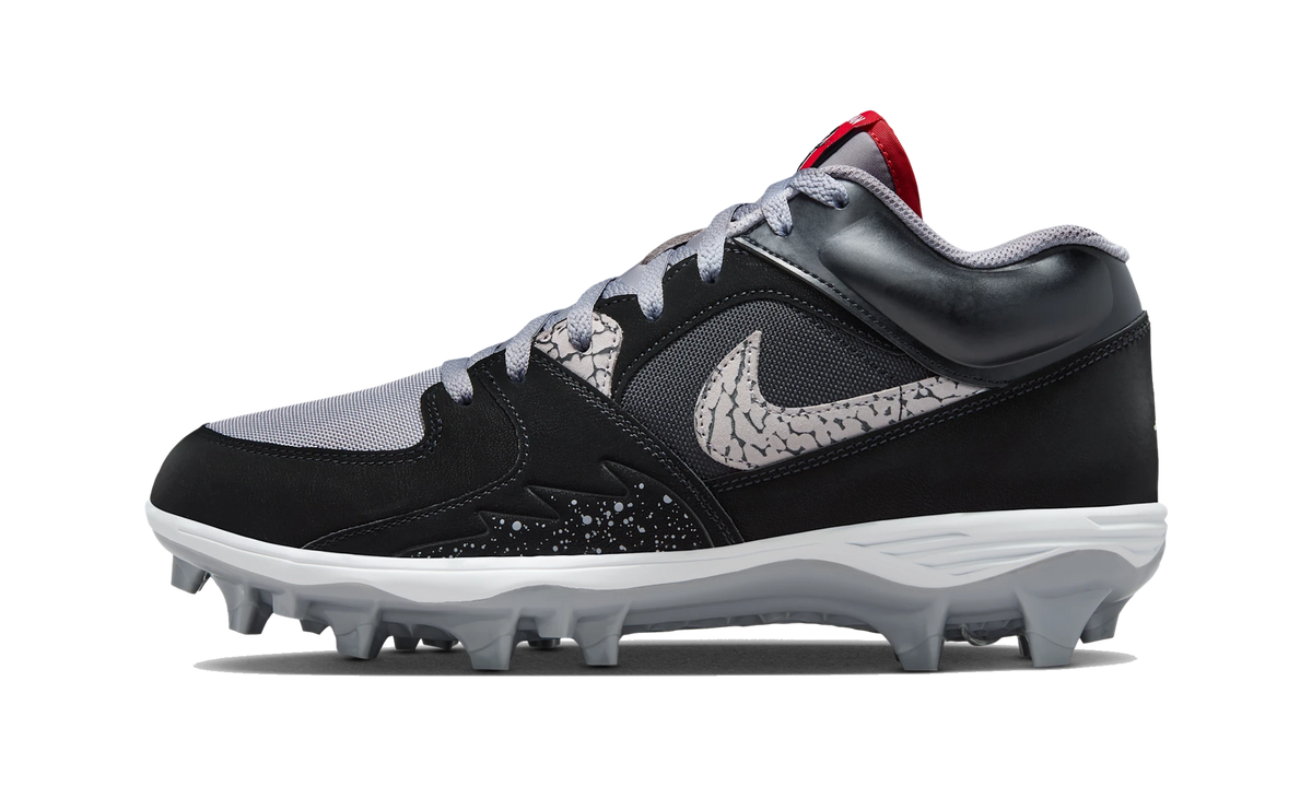 Overkicks - Air Jordan Stadium 90 Low TD Black Cement (HQ0210-060) - vista lateral