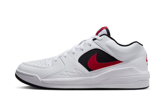 Overkicks - Air Jordan Stadium 90 White Black Gym Red (DX4397-116) - vista lateral