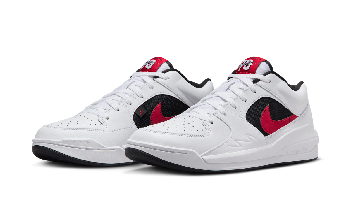 Overkicks - Air Jordan Stadium 90 White Black Gym Red (DX4397-116) - vista trasera