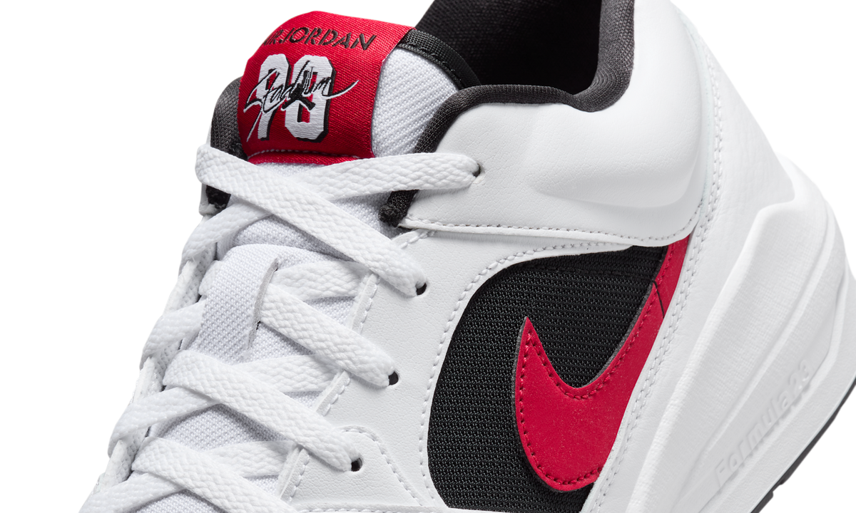 Overkicks - Air Jordan Stadium 90 White Black Gym Red (DX4397-116) - detalle lateral interior