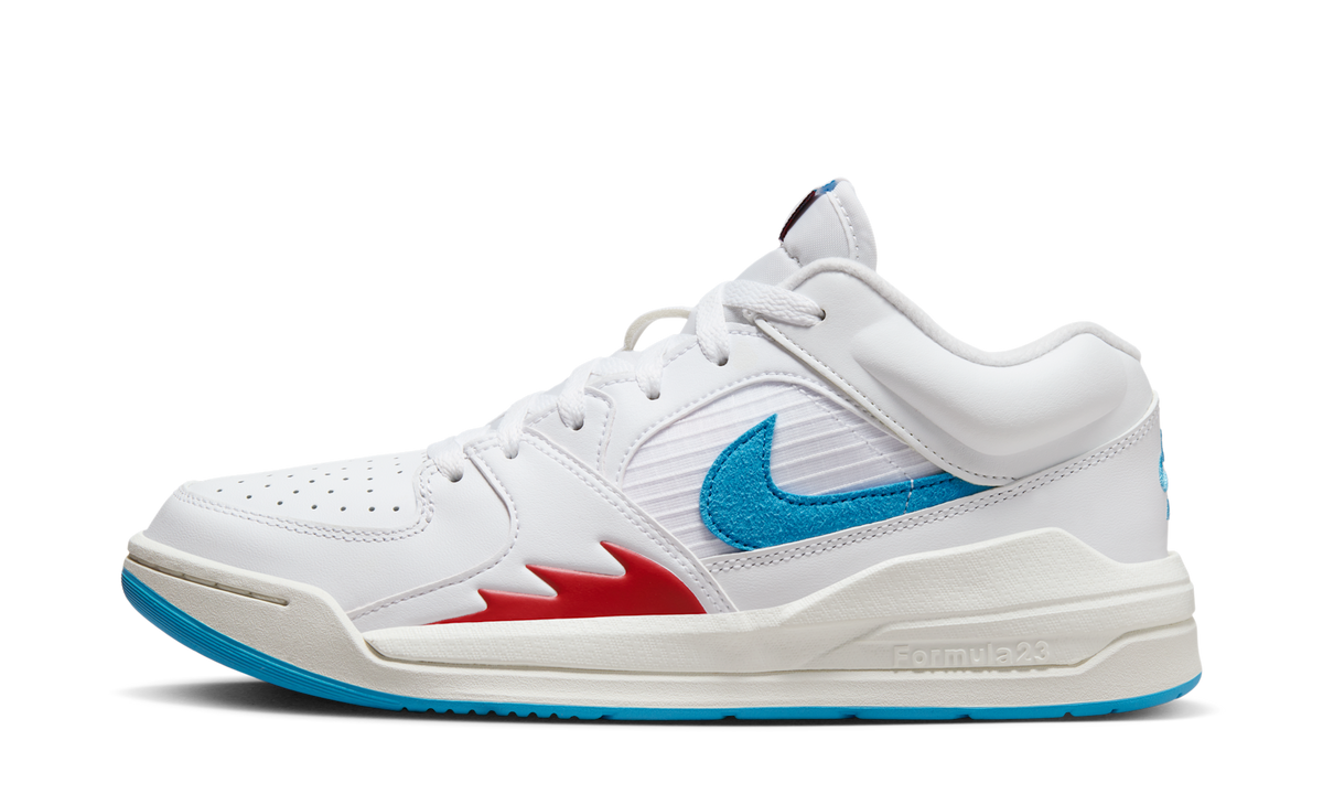 Overkicks - Air Jordan Stadium 90 White Dark Powder Blue (FB2269-100) - vista lateral