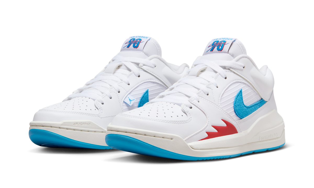 Overkicks - Air Jordan Stadium 90 White Dark Powder Blue (FB2269-100) - vista trasera