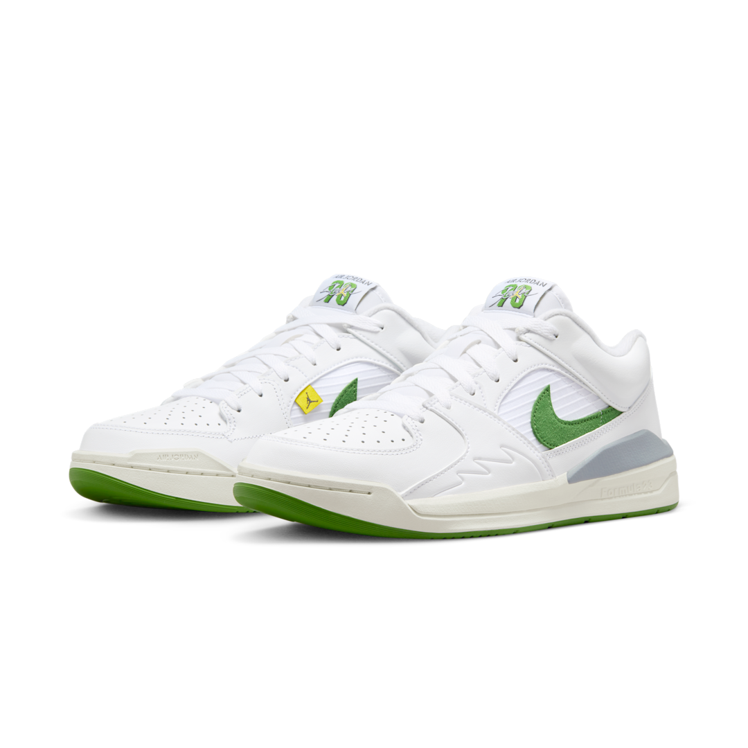 Overkicks - Air Jordan Stadium 90 White Sail Lightning Chlorophyll (HF4984-100) - vista trasera