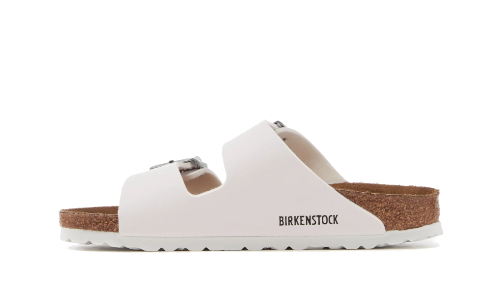 Overkicks - Birkenstock Arizona Birko-Flor White (Womens) (0552681/0552683) - vista lateral