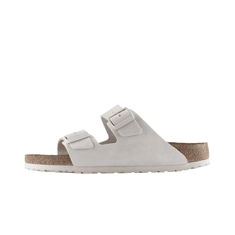 Overkicks - Birkenstock Arizona Soft Footbed Suede Antique White (1024554/1024516) - vista lateral