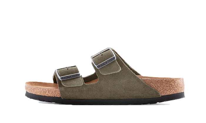 Overkicks - Birkenstock Arizona Soft Footbed Suede Leather Thyme Tonal (1030815/1030851) - vista lateral