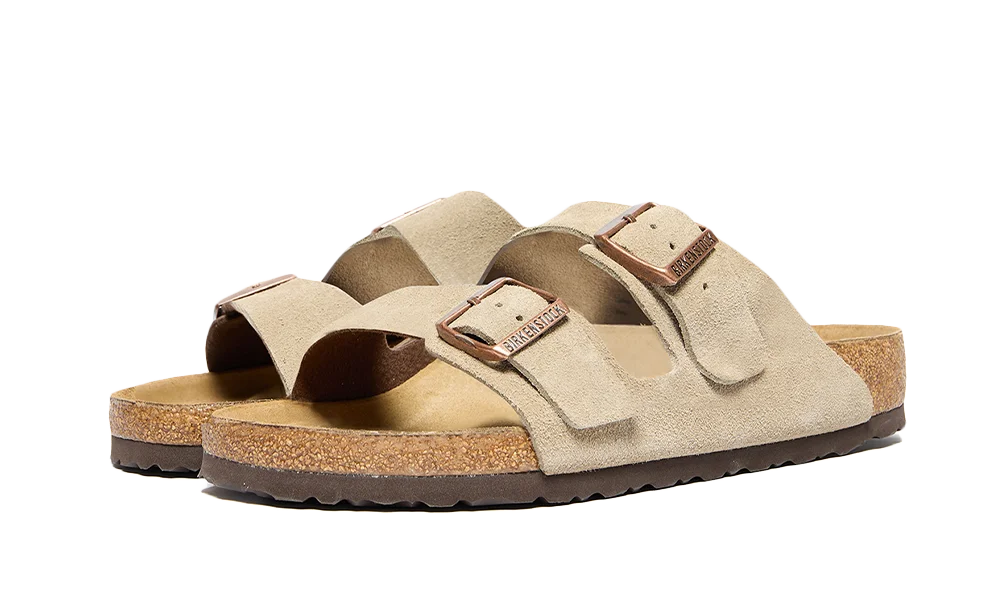 Overkicks - Birkenstock Arizona Soft Footbed Suede Taupe (0951301/0951303) - vista trasera