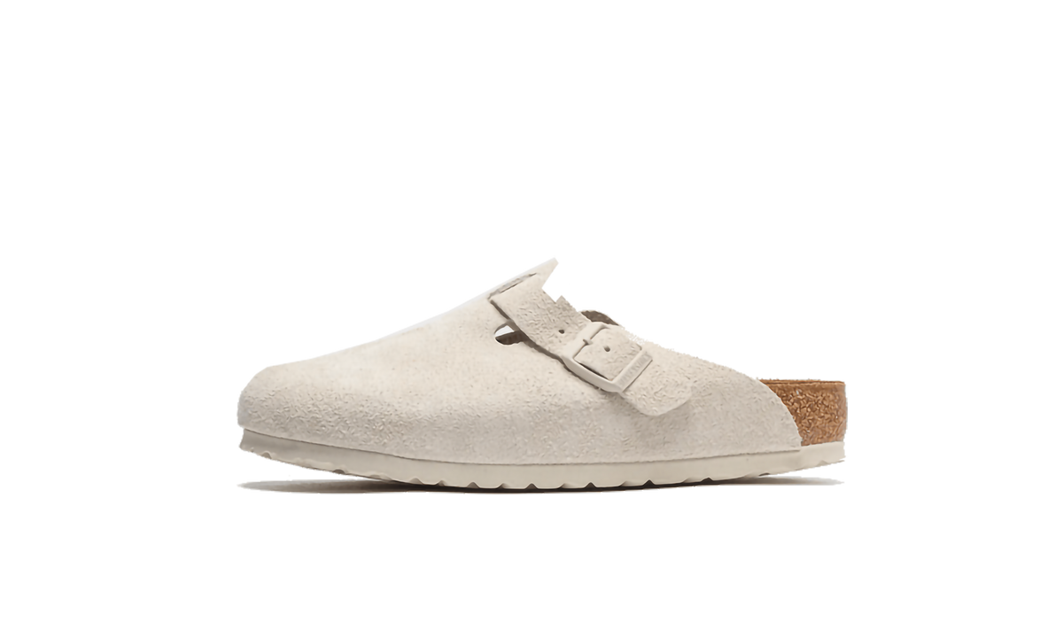 Overkicks - Birkenstock Boston Antique White Suede (1024731/1024740) - vista lateral