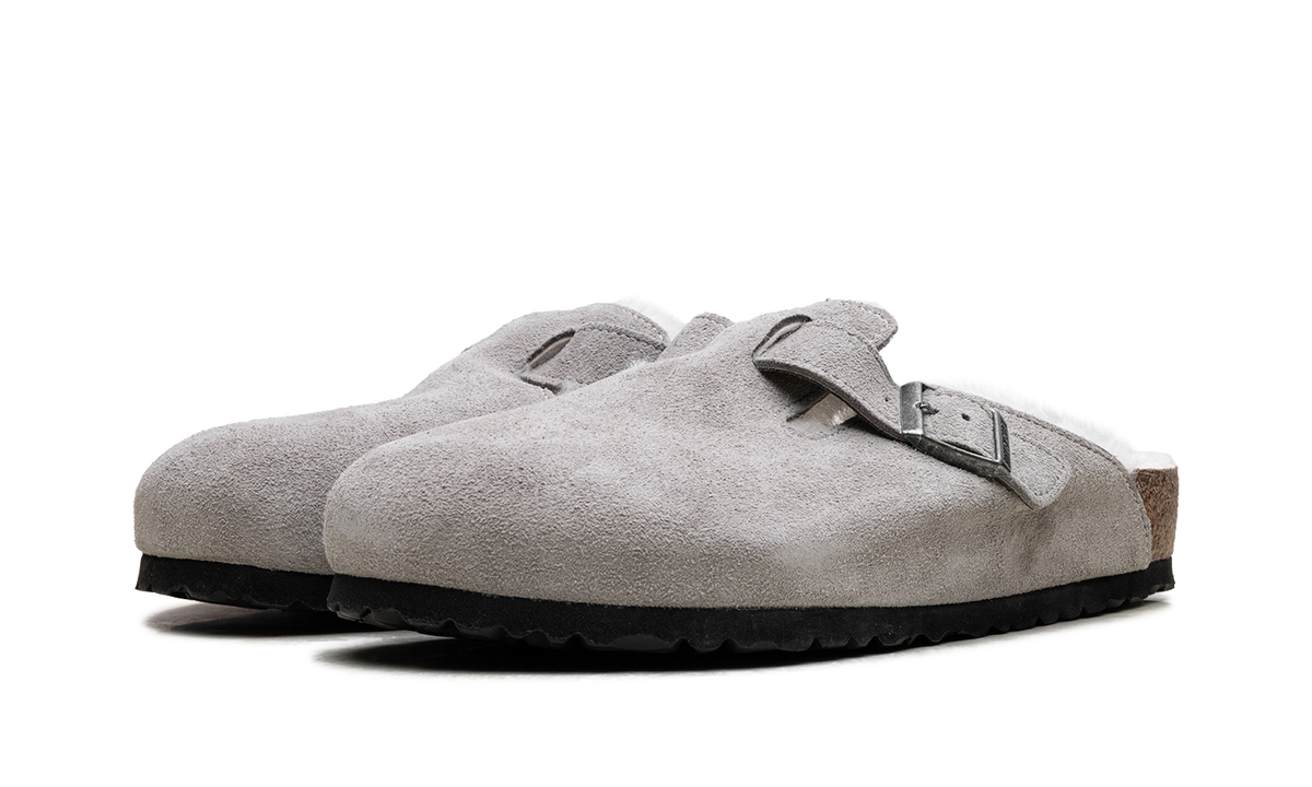 Overkicks - Birkenstock Boston Shearling Suede Stone Coin (1017650/1017651) - vista trasera
