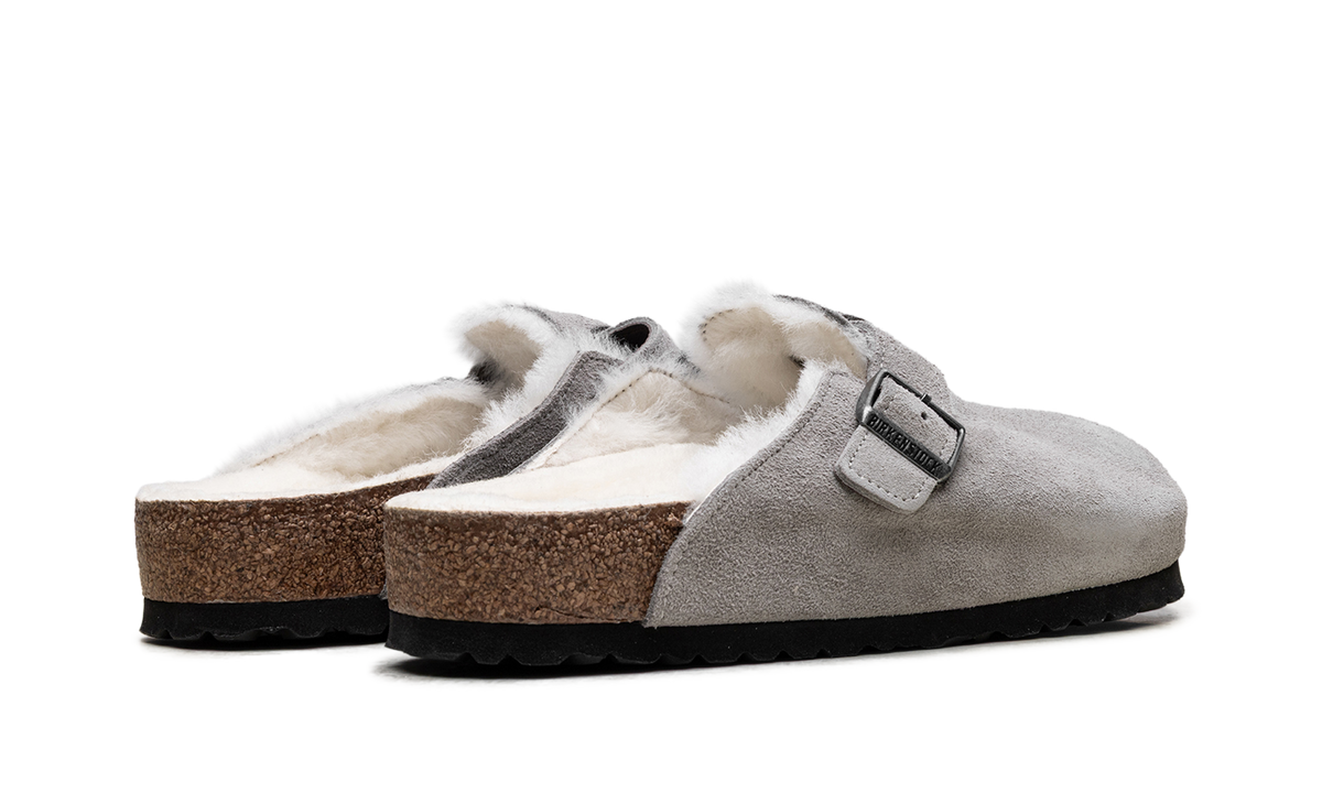 Overkicks - Birkenstock Boston Shearling Suede Stone Coin (1017650/1017651) - par completo