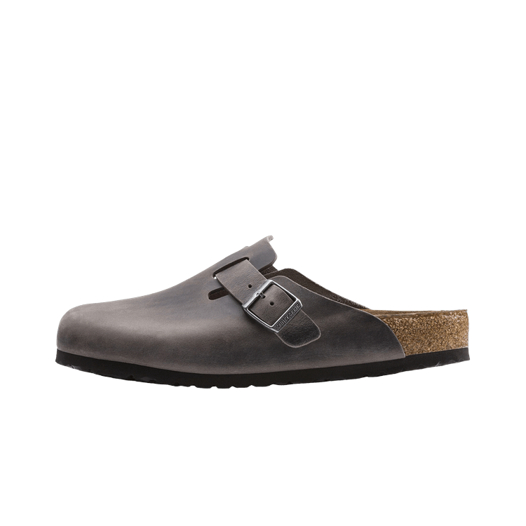 Overkicks - Birkenstock Boston Soft Footbed Oiled Leather Iron Grey (1013255/1013256) - vista lateral