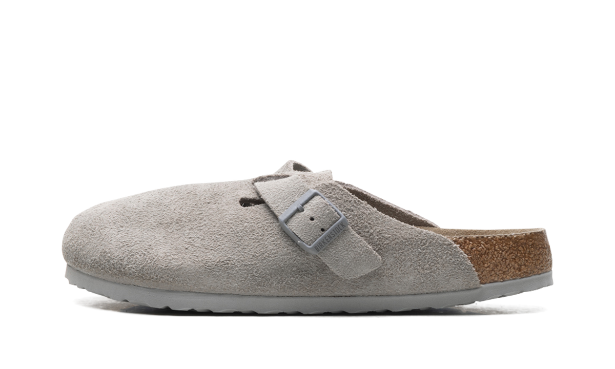 Overkicks - Birkenstock Boston Soft Footbed Suede Stone Coin (1020549/1020526) - vista lateral