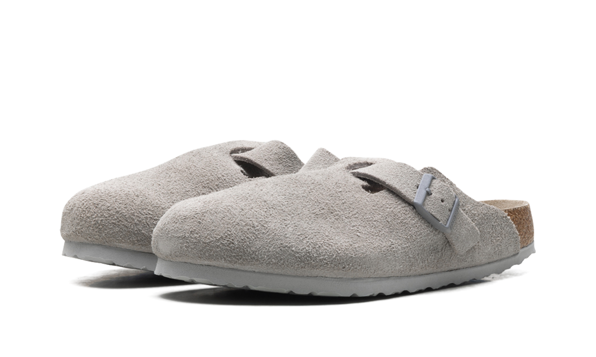 Overkicks - Birkenstock Boston Soft Footbed Suede Stone Coin (1020549/1020526) - vista trasera