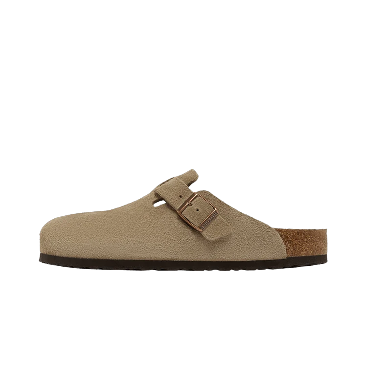 Overkicks - Birkenstock Boston Soft Footbed Suede Taupe (0560771/0560773) - vista lateral