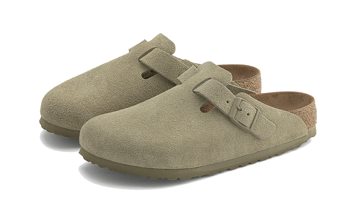 Overkicks - Birkenstock Boston Suede Faded Khaki (1025788/1025844) - vista trasera
