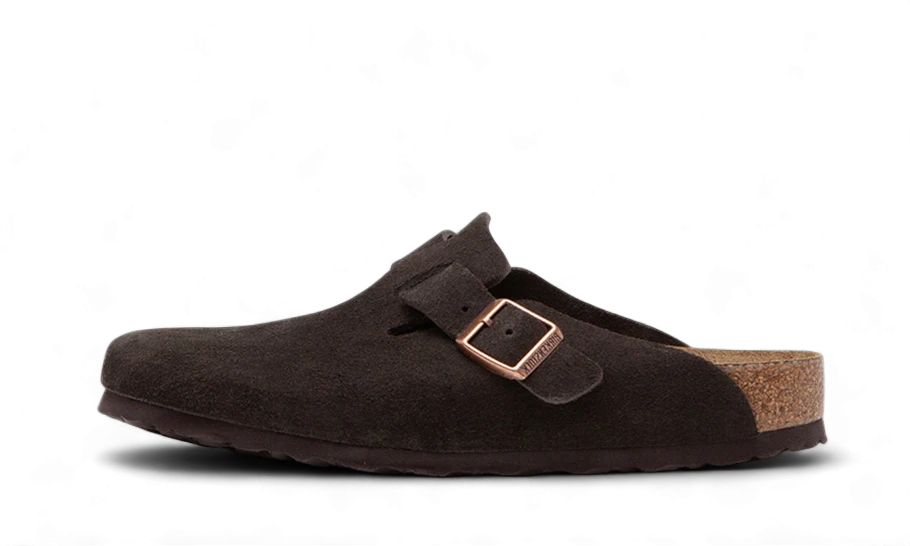 Overkicks - Birkenstock Boston Suede Mocca (0060901/1027460) - vista lateral