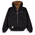 Chaqueta Reversible The Props Leopard Hooded Black