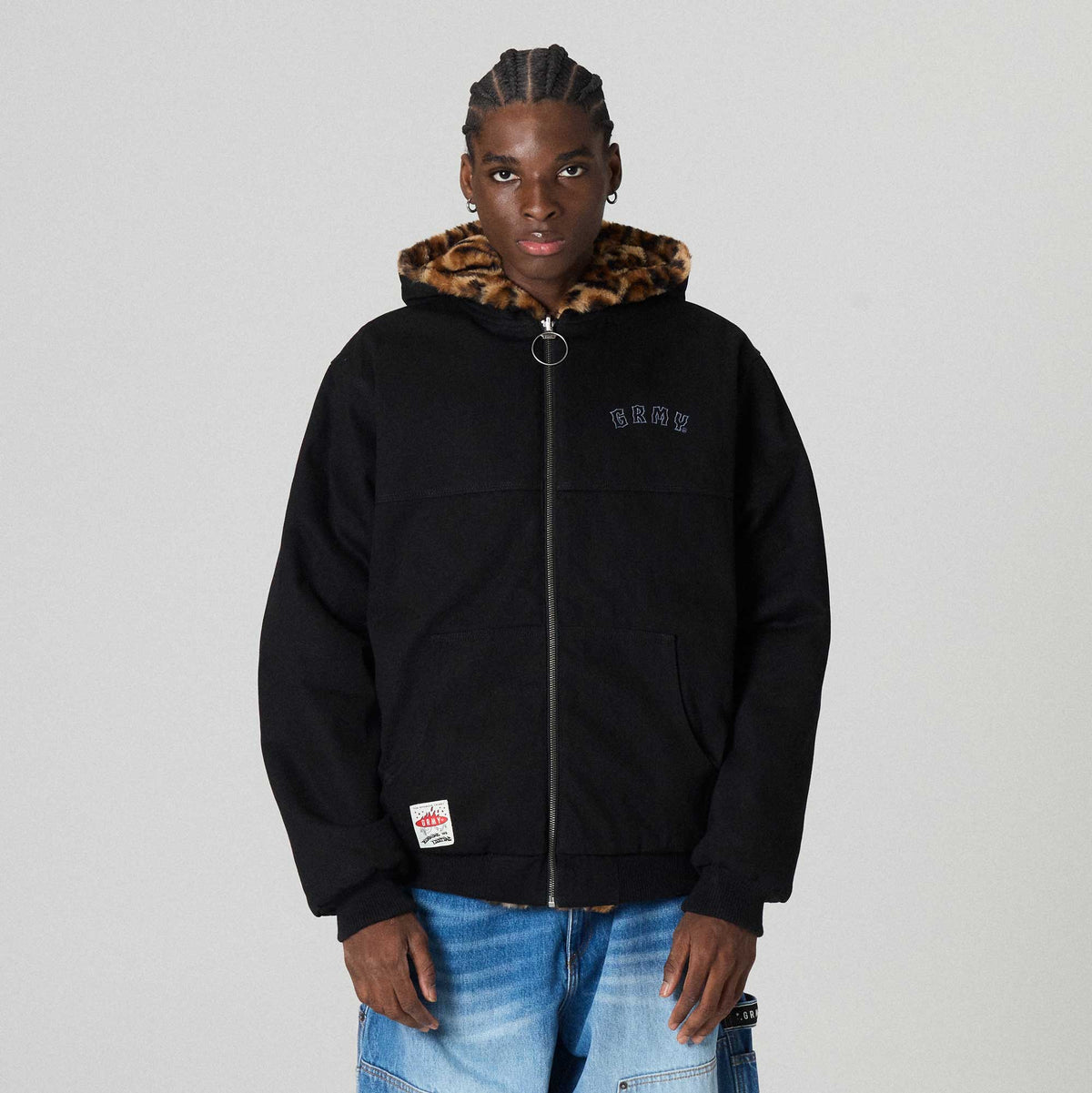 Overkicks - Chaqueta Reversible The Props Leopard Hooded Black (GRHTJ216-BLK) - imagen 5