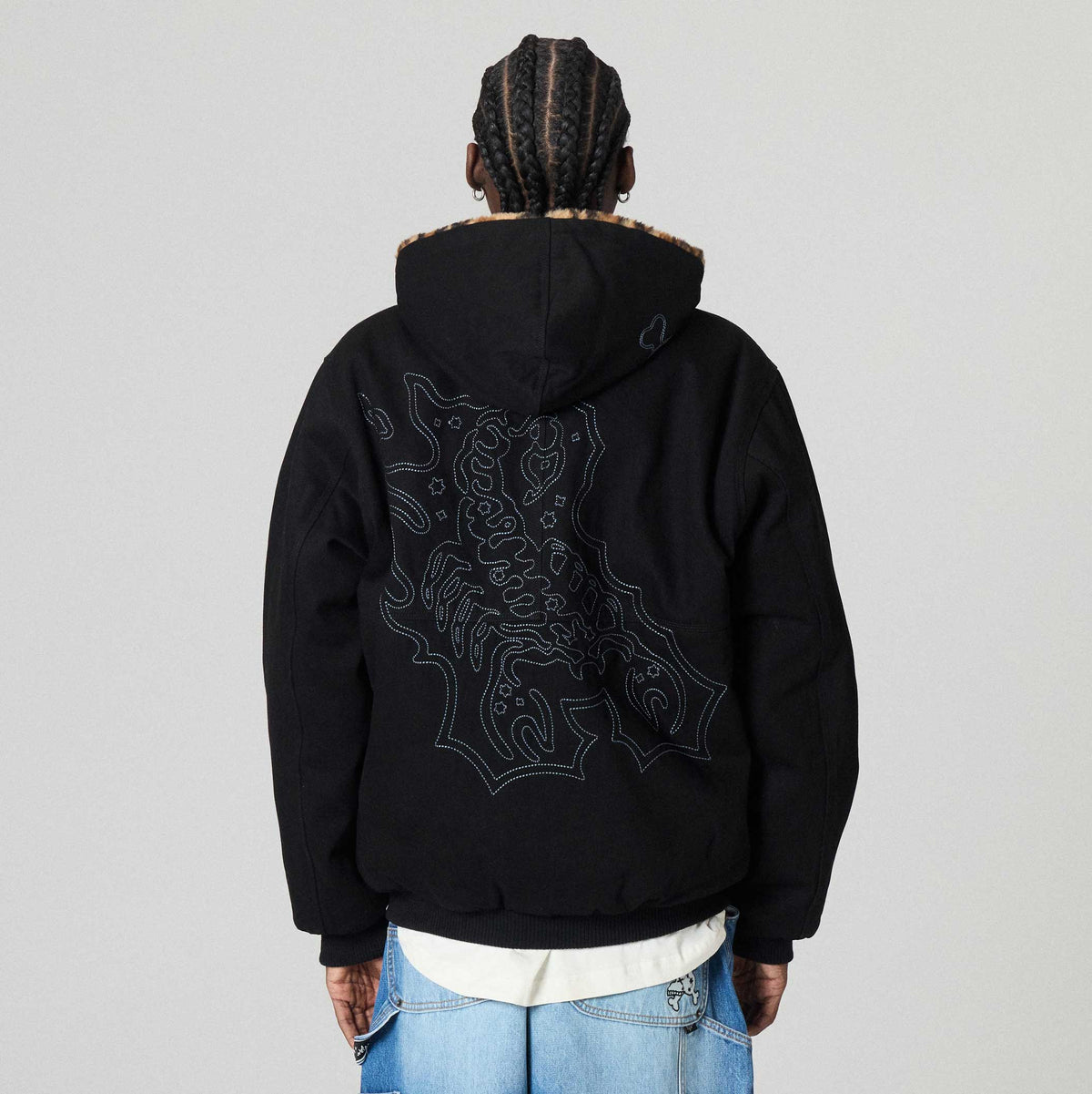 Overkicks - Chaqueta Reversible The Props Leopard Hooded Black (GRHTJ216-BLK) - imagen 7