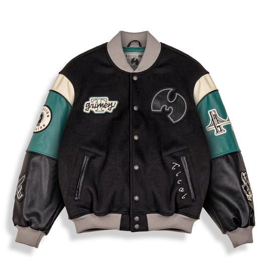 Overkicks - Chaqueta Tical X Grimey Baseball Black (GBJK211-BLK) - vista frontal