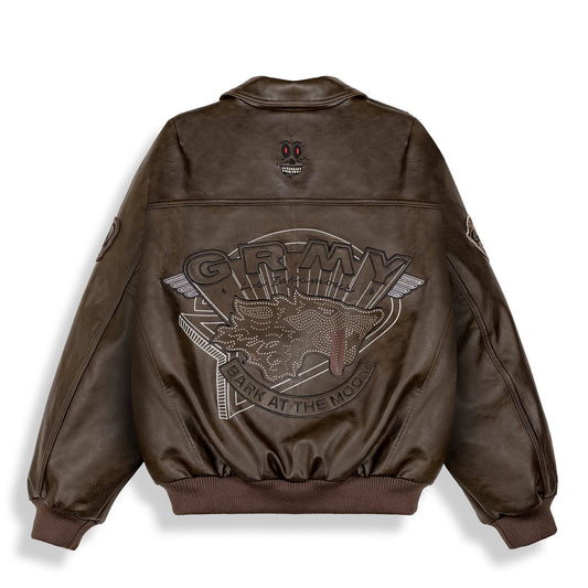 Overkicks - Chaqueta Wild One Pu Leather Washed Brown (GPLJ207-WBRW) - imagen 2