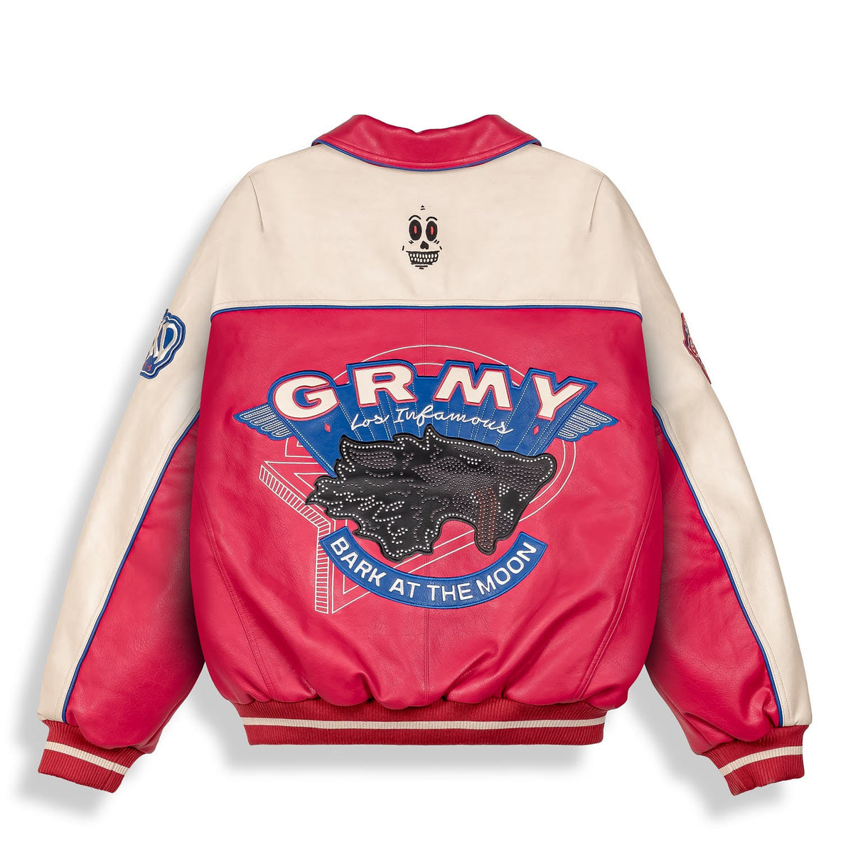 Overkicks - Chaqueta Wild One Pu Leather Washed Red (GPLJ207-WRED) - imagen 2