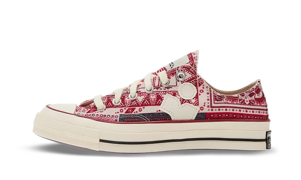 Overkicks - Converse Chuck 70 Low Isabel Marant Vanilla Ice Red (A14801C) - vista lateral