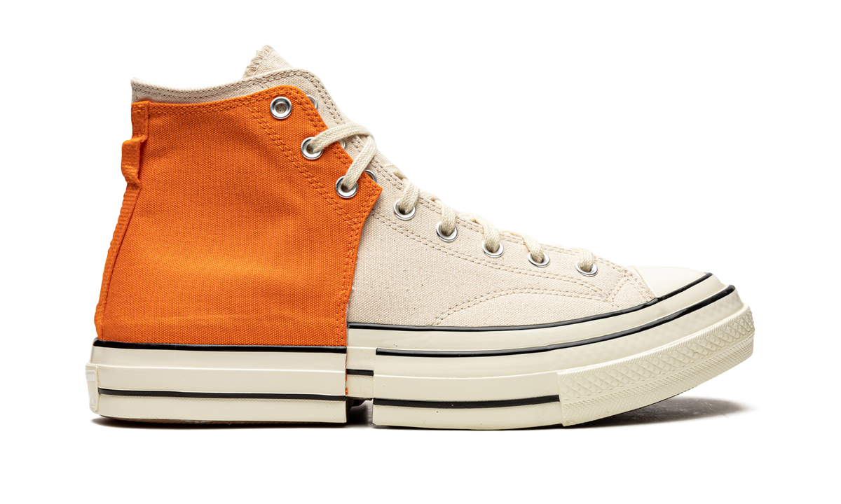 Overkicks - Converse Chuck Taylor All Star 70 Hi 2-in-1 Feng Chen Wang Orange Ivory (169840C) - detalle talon